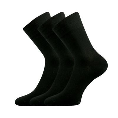 Ponožky jednobarevné DYPAK z modalu ČERNÉ (3 páry)