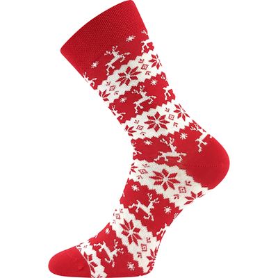 Ponožky vánoční ELFI jako ozdoba na stromeček ČERVENÉ