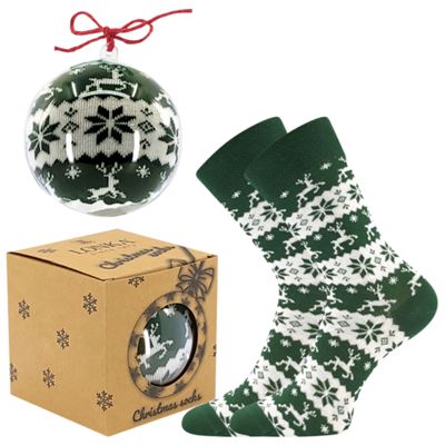 Ponožky vánoční ELFI jako ozdoba na stromeček ZELENÉ