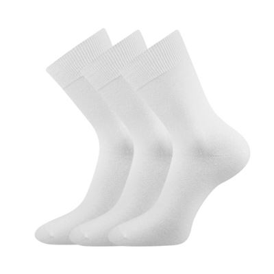 Ponožky dámské slabé FANY 100% bavlněné BÍLÉ