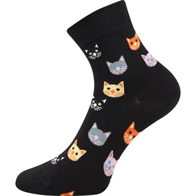 Ponožky dámské tenké FELIXA s kočkami (3 páry)