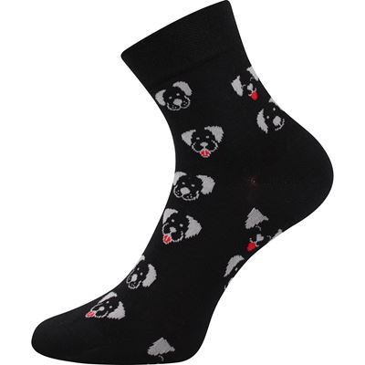 Ponožky dámské tenké FELIXA s pejsky (3 páry)