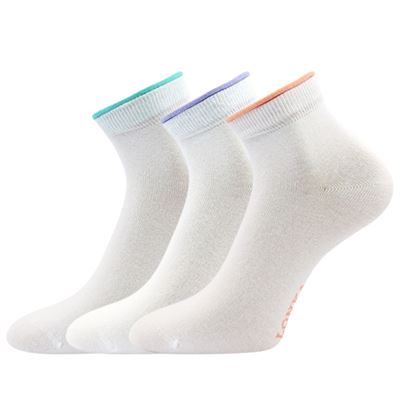 Ponožky dámské letní FIDES mix BÍLÉ (3 páry)