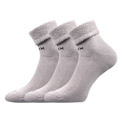 Ponožky dámské froté FIFU sportovní SVĚTLE ŠEDÉ (3 páry)