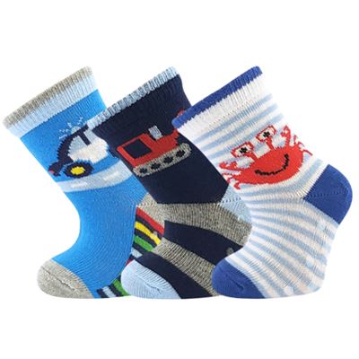 Ponožky kojenecké FILÍPEK ABS obrázkové CHLAPECKÉ (3 páry)