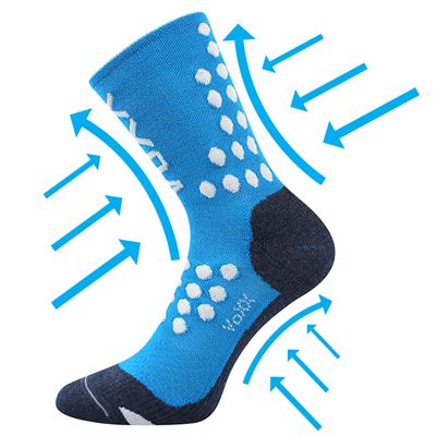 Ponožky kompresní sportovní FINISH s ionty stříbra MODRÉ