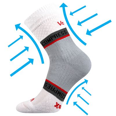 Ponožky kompresní FIXAN sportovní BÍLÉ