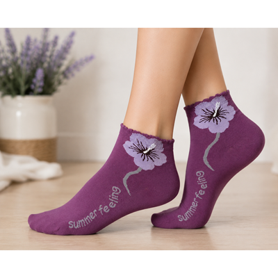 Ponožky dámské FLEURA bavlněné MIX C (3 páry) Lonka 127378 5