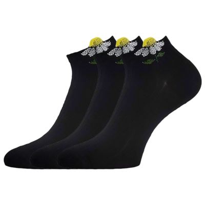 Ponožky dámské elegantní FLITANA 02 s kamínky ČERNÉ Lonka 127330 2