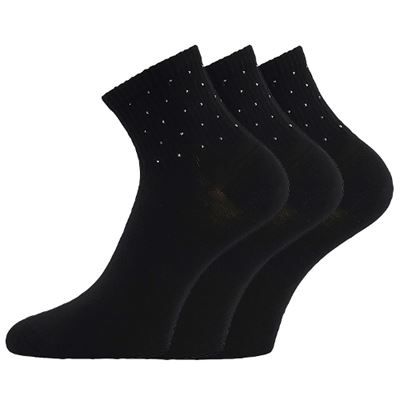 Ponožky dámské elegantní FLITANA 04 s kamínky ČERNÉ Lonka 127334 2