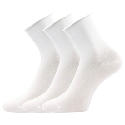Ponožky dámské medicine FLOUI bavlněné BÍLÉ (3 páry)