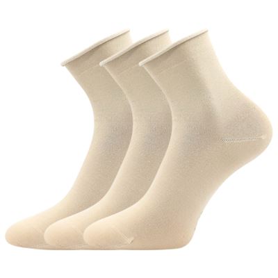 Ponožky dámské medicine FLOUI bavlněné BÉŽOVÉ (3 páry)