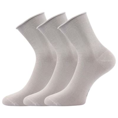 Ponožky dámské medicine FLOUI bavlněné SVĚTLE ŠEDÉ (3 páry)