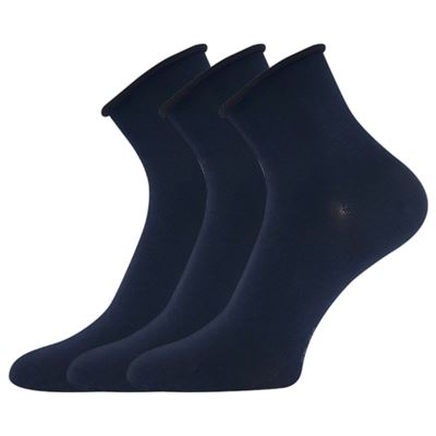 Ponožky dámské medicine FLOUI bavlněné TMAVĚ MODRÉ (3 páry)