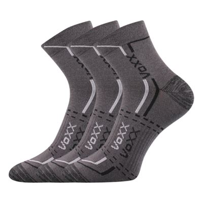 Ponožky bavlněné sportovní FRANZ 03 tmavě šedé (3 páry)