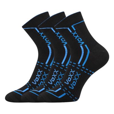 Ponožky bavlněné sportovní FRANZ 03 černé (3 páry)