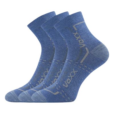 Ponožky bavlněné sportovní FRANZ 03 jeans melé (3 páry)