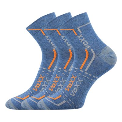 Ponožky bavlněné sportovní FRANZ 03 jeans melé VoXX 123298 2