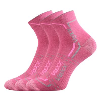 Ponožky bavlněné sportovní FRANZ 03 růžové (3 páry)