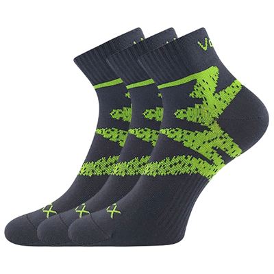 Ponožky bavlněné sportovní FRANZ 05 tmavě šedé (3 páry)