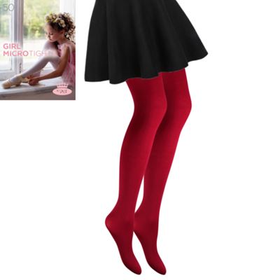 Punčochové kalhoty dívčí GIRL MICRO tights BEET RED