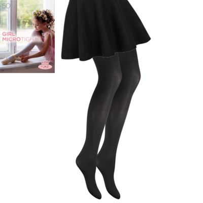 Punčochové kalhoty dívčí GIRL MICRO tights NERO (černé)