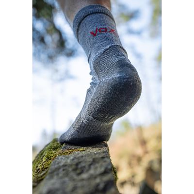 Ponožky zimní vlněné GRANIT se stříbrem SVĚTLE ŠEDÉ