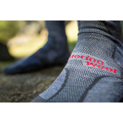 Ponožky zimní vlněné GRANIT se stříbrem SVĚTLE ŠEDÉ