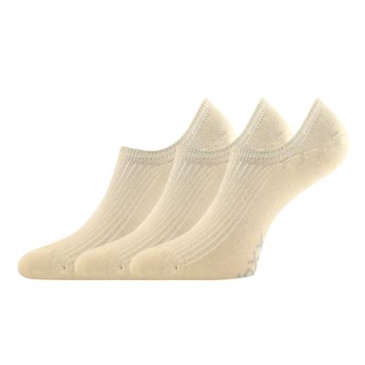 Ponožky extra nízké bavlněné HAGRID béžové (3 páry)