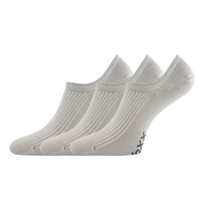 Ponožky extra nízké bavlněné HAGRID světle šedé (3 páry)