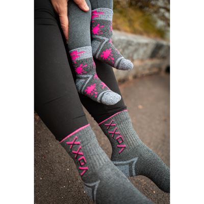 Ponožky froté sportovní HAWK neon růžové