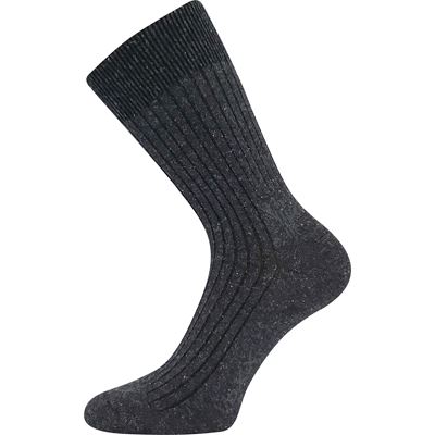 Ponožky bavlněné HEMPIX s konopím, bambusem a ionty stříbra ANTRACITOVÉ (3 páry)