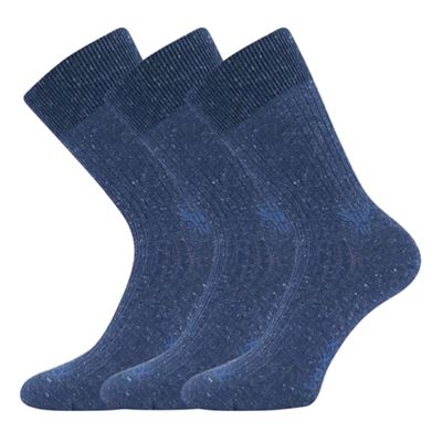 Ponožky bavlněné HEMPIX s konopím, bambusem a ionty stříbra JEANS (3 páry)