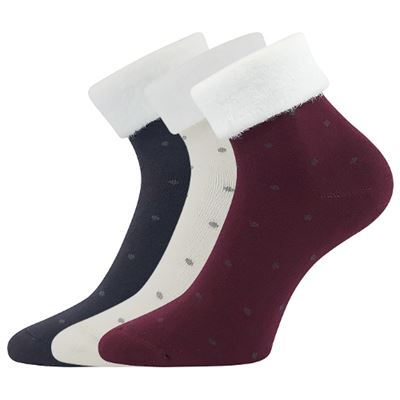 Ponožky dámské celofroté HERMIONA s puntíčky MIX (3 páry)