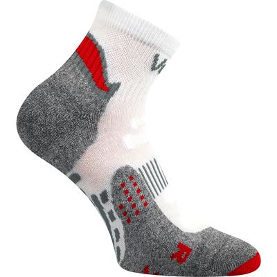 Ponožky sportovní s ionty stříbra INTEGRA anatomicky tvarované BÍLÉ S ČERVENOU