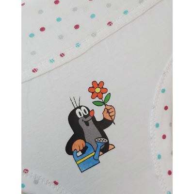Kalhotky dívčí KR 006 s obrázkem Krtka BÍLÉ