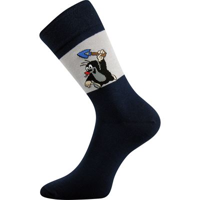 Ponožky společenské KR 111 s obrázkem Krtka MIX A tmavé (3 páry)
