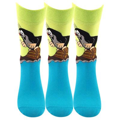 Ponožky společenské KR 211 s obrázkem Krtka ZELENÉ