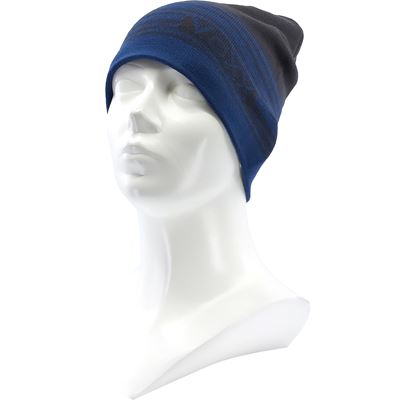 Čepice pánská pletená KONA zimní TMAVĚ ŠEDÁ s tmavě modrou