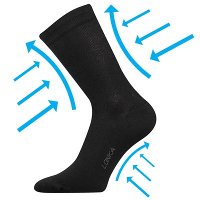 Ponožky kompresní slabé KOOPER s ionty stříbra ČERNÉ