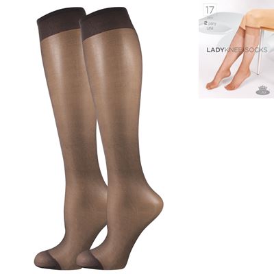 Podkolenky dámské silonkové LADY knee-socks FUMO (kouřově šedé) 2 páry v balení (6 kusů)