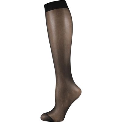 Podkolenky dámské silonkové LADY knee-socks NERO (černé) 2 páry v balení (6 kusů)