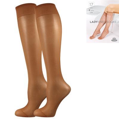 Podkolenky dámské silonkové LADY knee-socks OPAL (opálené) 2 páry v balení (6 kusů)