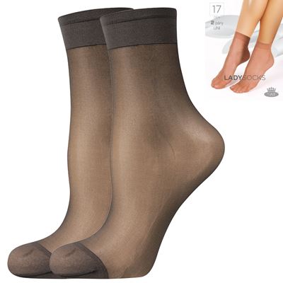 Ponožky dámské silonkové LADY socks FUMO (kouřově šedé) 2 páry v balení (6 kusů)