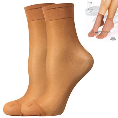Ponožky dámské silonkové LADY socks OPAL (opálené) 2 páry v balení (6 kusů)
