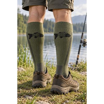 Podkolenky termo LANDER outdoorové RYBA