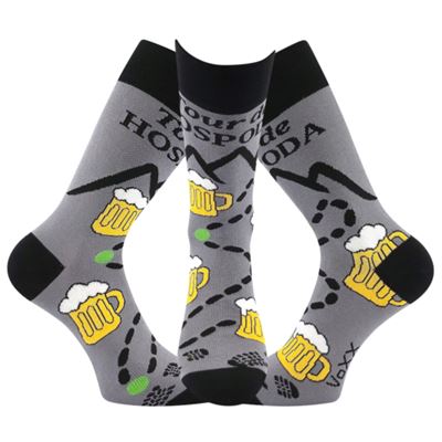 Ponožky pánské letní LETOUR vtipné s motivem piva DESIGN 2 VoXX 127239 3