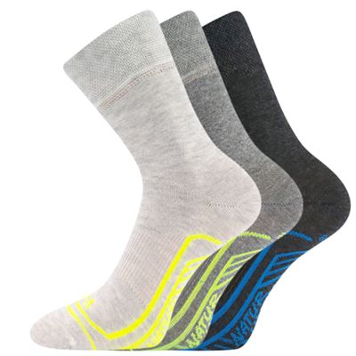 Ponožky dětské slabé volnočasové LINEMULIK se lnem CHLAPECKÉ (3 páry)