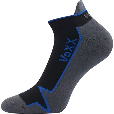 Ponožky bavlněné sportovní LOCATOR A černé s modrou