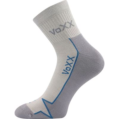 Ponožky bavlněné sportovní LOCATOR B světle šedé s tyrkysovou